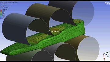 1st in the World!!! - ANSYS WB Transient Structural FEA - 3 stage thinning via cold roll forming