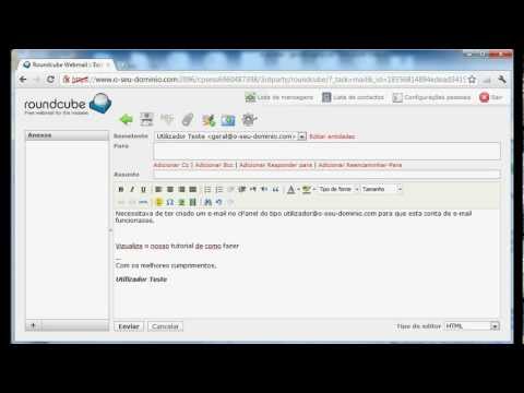 Utilizar o cliente de webmail RoundCube