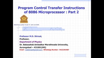 Program Control Transfer  Instructions  of 8086 Microprocessor - Part 2