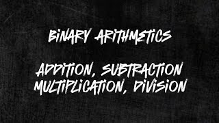 Binary arithmetics in digital fundamentals malayalam