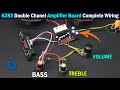 6283 double channel audio amplifier complete connection with bluetooth  volume bass and treble