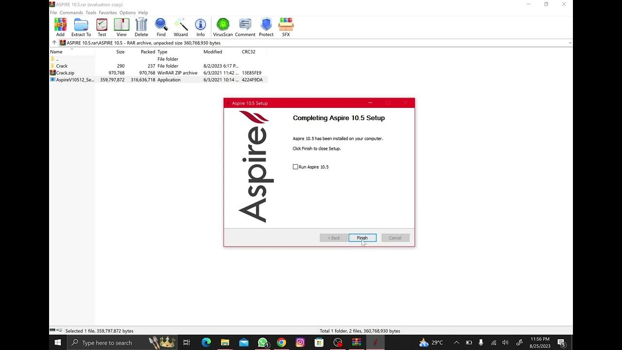 How to install aspire 10 5 in easy steps youtube
