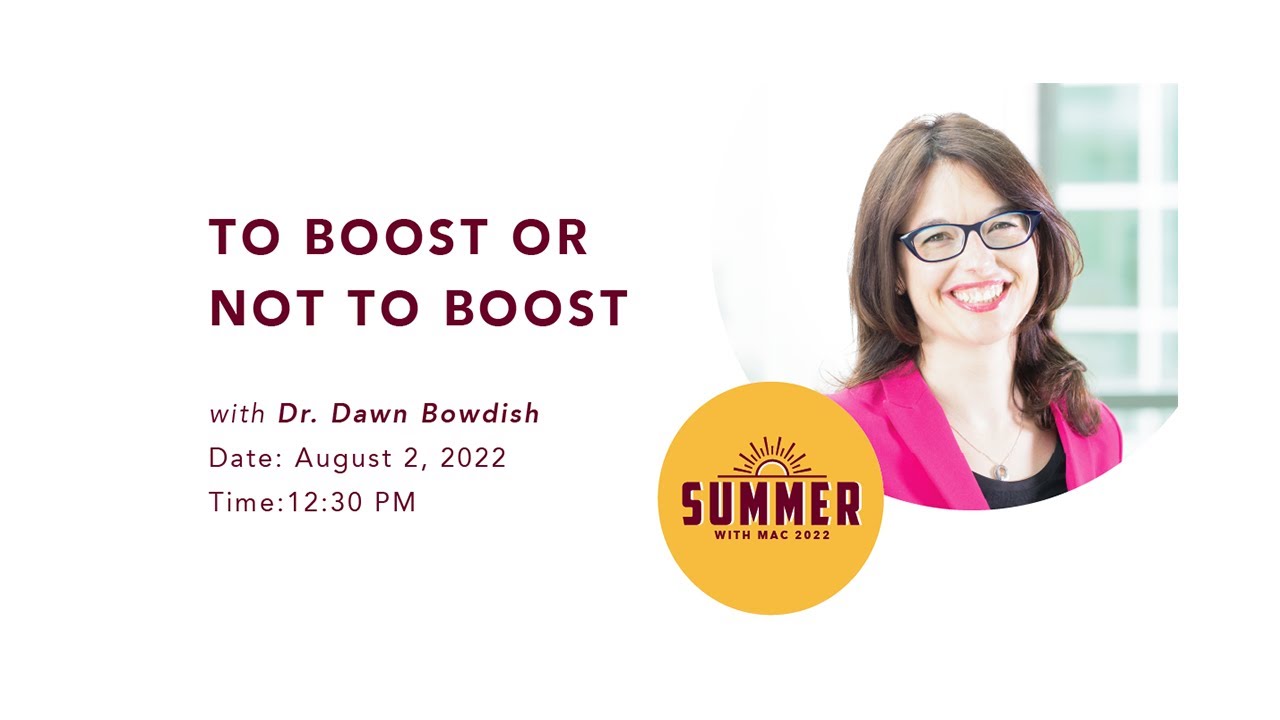 Image for To Boost Or Not To Boost: Managing the Seventh Wave with Dr. Dawn Bowdish webinar