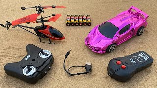 Best RadioControl RC Flying Helicopter with RC 3D Light Airbus A380 and RC Car Unboxing and Testing
