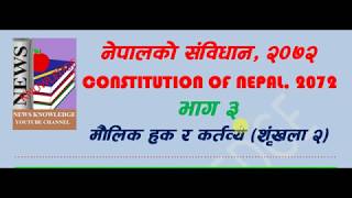 CONSTITUTION OF NEPAL 2072 PART 3 EPISODE 2 FUNDAMENTAL RIGHTS AND DUTIES