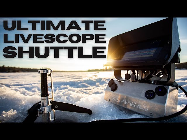 The BEST Shuttle for Garmin LiveScope  Complete Ice Fishing Set Up (LVS34  & LVS32) 