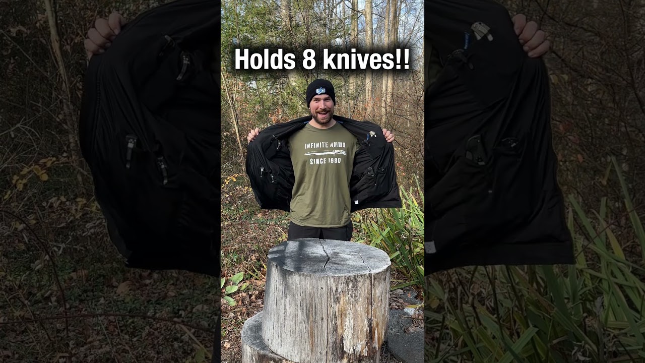 Эта куртка вмещает 8 ножей!!! Ножи от Cold Steel!!