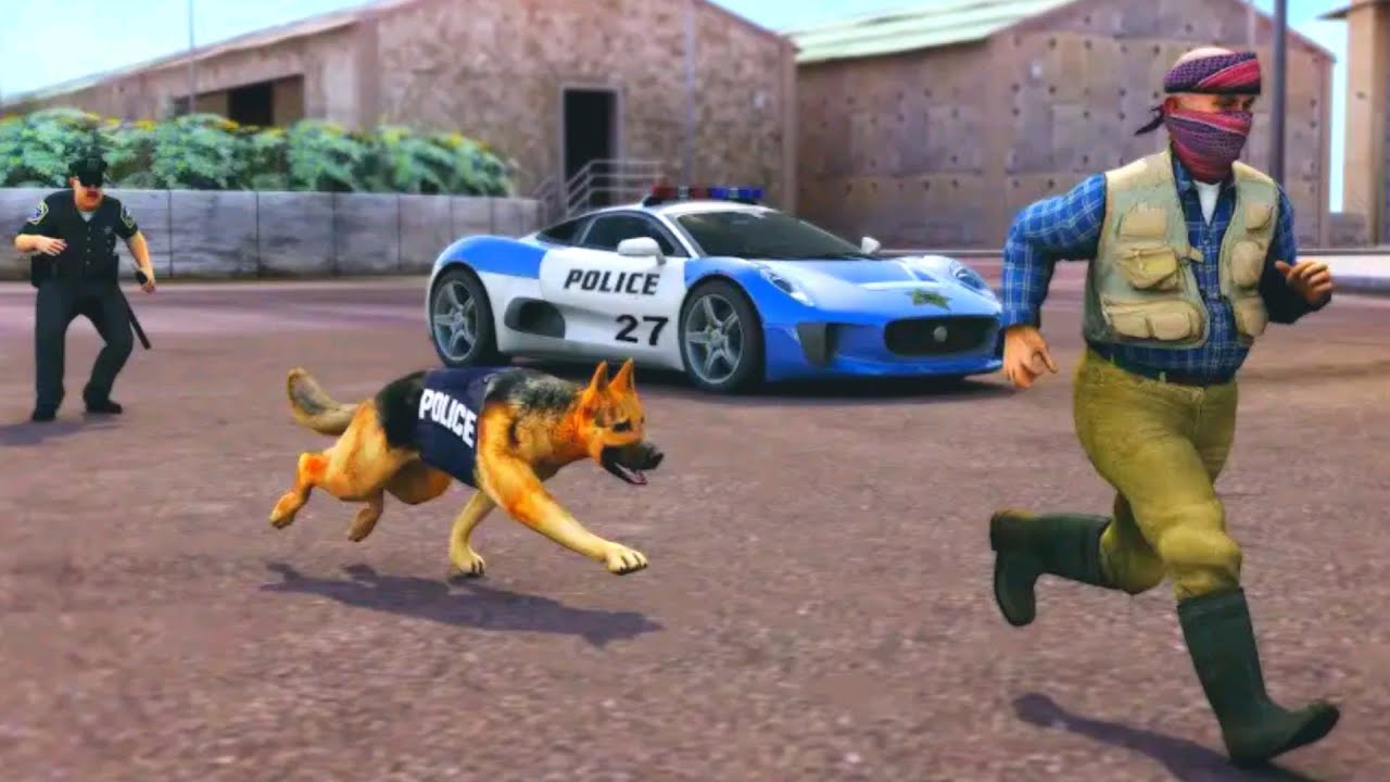 Mobil Polisi Dan Anjing Pelacak Robot Molen Oleng Balap 