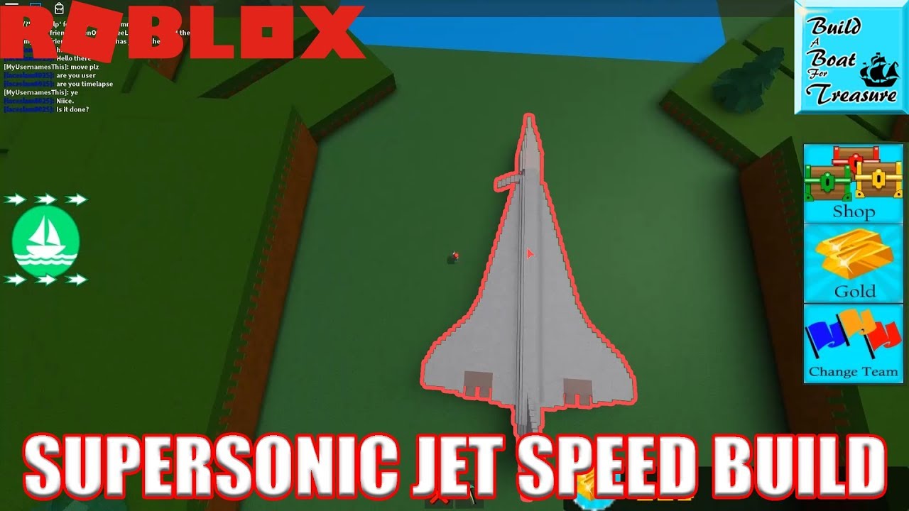 Building Supersonic Jet Concorde In Build A Boat For Treasure Roblox Youtube - roblox how to make a jet