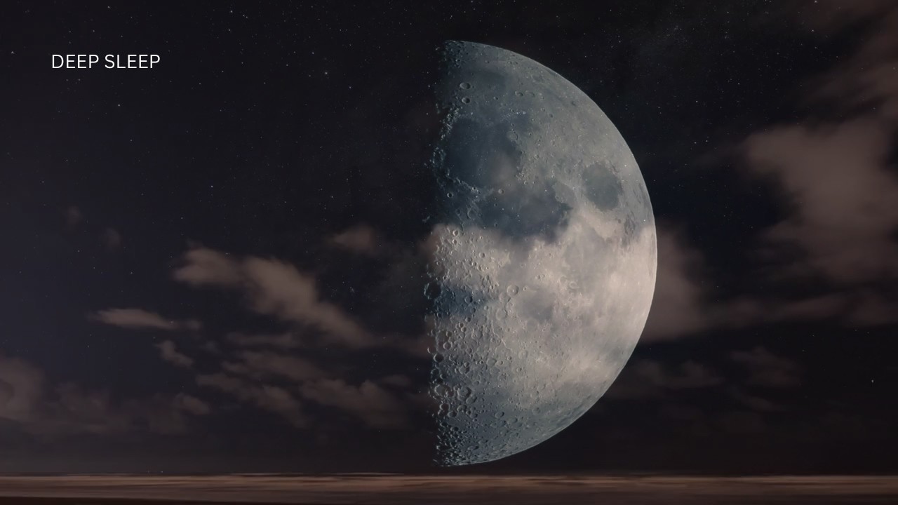 2.5 Hours Deep Sleep Under the Moon 🌙 Calm Night Sky Ambience for Relaxation & Sleep