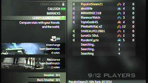 mw3 pregame lobby