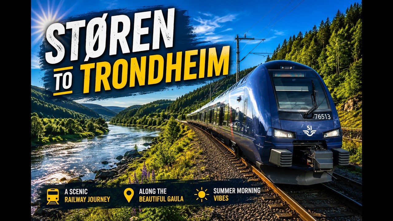 Støren – Trondheim | Train 423 | Type 76 Cab Ride Through Norway