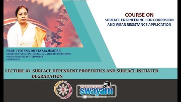 Lecture 07 : Surface Dependent Properties and Surface initiated Degradation