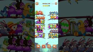 bird sort 2 color puzzle solution niveau 187 #games #gaming #puzzle #puzzlegame #androidgames