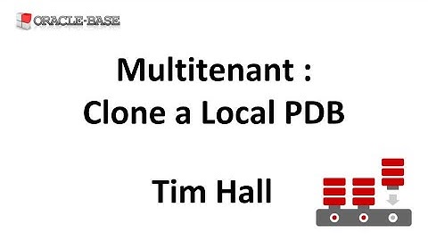 Multitenant : Clone a Local Pluggable Database (PDB)