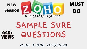 ZOHO 2025/2026 - Aptitude Questions and Answers | ZOHO Hiring - MUST DO Before Exams - By MJ