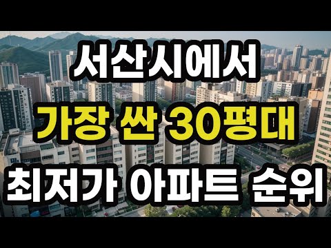 서산시에서 가장 싼 30평대 최저가 아파트 순위! 충청남도 서산에서 제일 저렴한 집 값 매매 가격 시세 가성비 전용면적 84 신축 재건축 오피스텔 빌라 주택 부동산 전망