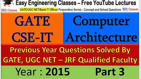 Computer Architecture GATE 2015 Solved Questions Part 3 - Stack Point Register Numerical