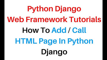 Python Django 3.0.8 Web Development Course Add HTML Page
