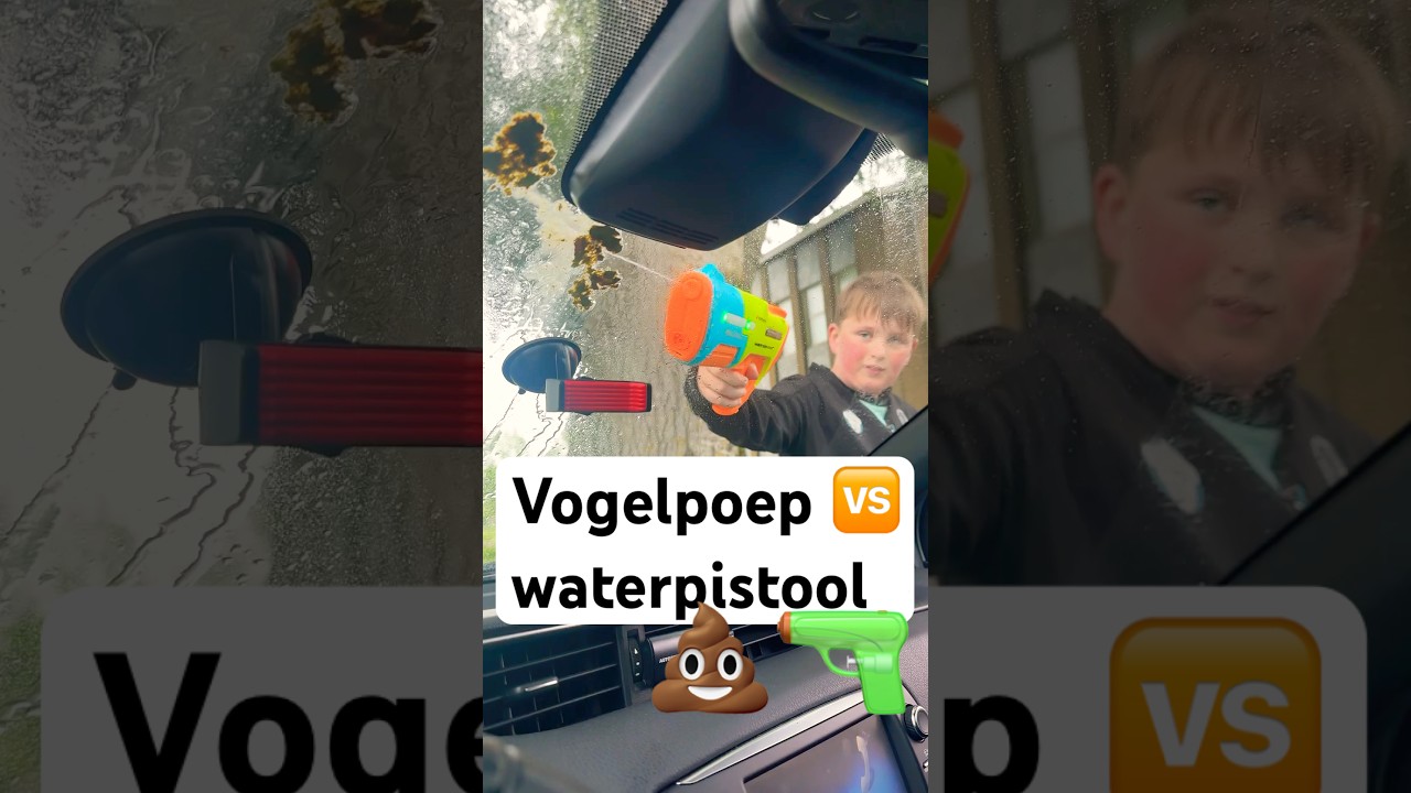 Mijn HELE AUTO zat ERONDER! 😭#baileyfreestyle #grappig #vogelpoep #auto #waterpistool #shorts #fan