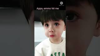 Bts imagine:: you hit your child bcoz he was disturbing in your work ( read description)