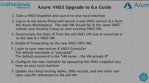 Upgrading VNS3 to the Latest Version in Azure (VNS3 6.x)