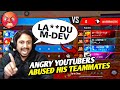 Angry youtuber  abused his teammates after loosing a game  40   mdevlive garena free fire