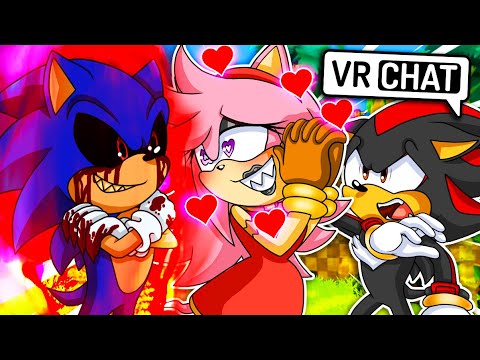 MAD AMY LOVES SONIC.EXE! Sonic.EXE & Shadow Meet Mad Amy! (VR Chat) 
