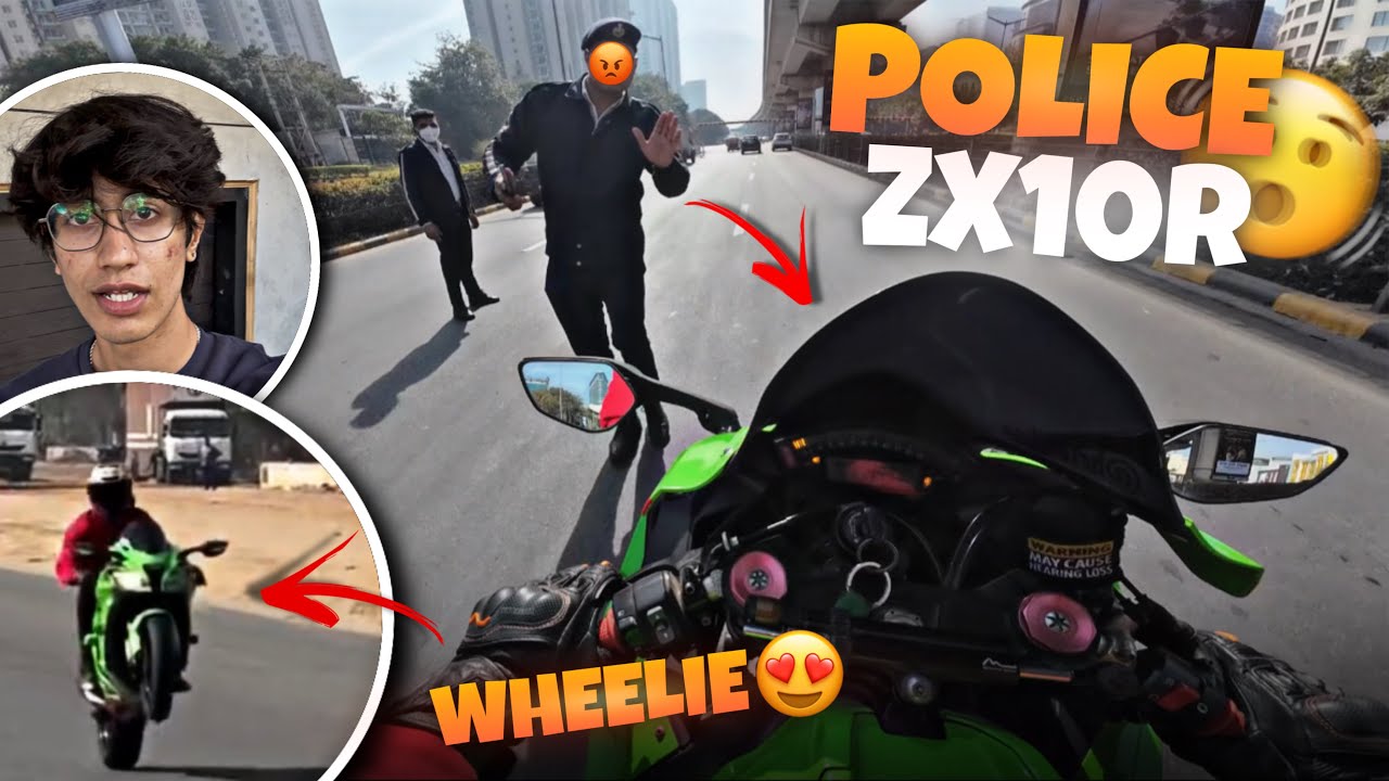 Zx10r ko *POLICE* ne roka 🫨 | SUNDAY RIDE ON ZX10R 😍