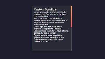 Custom Scrollbar UI – Enhance User Experience with a Modern Frontend Project Using HTML & CSS