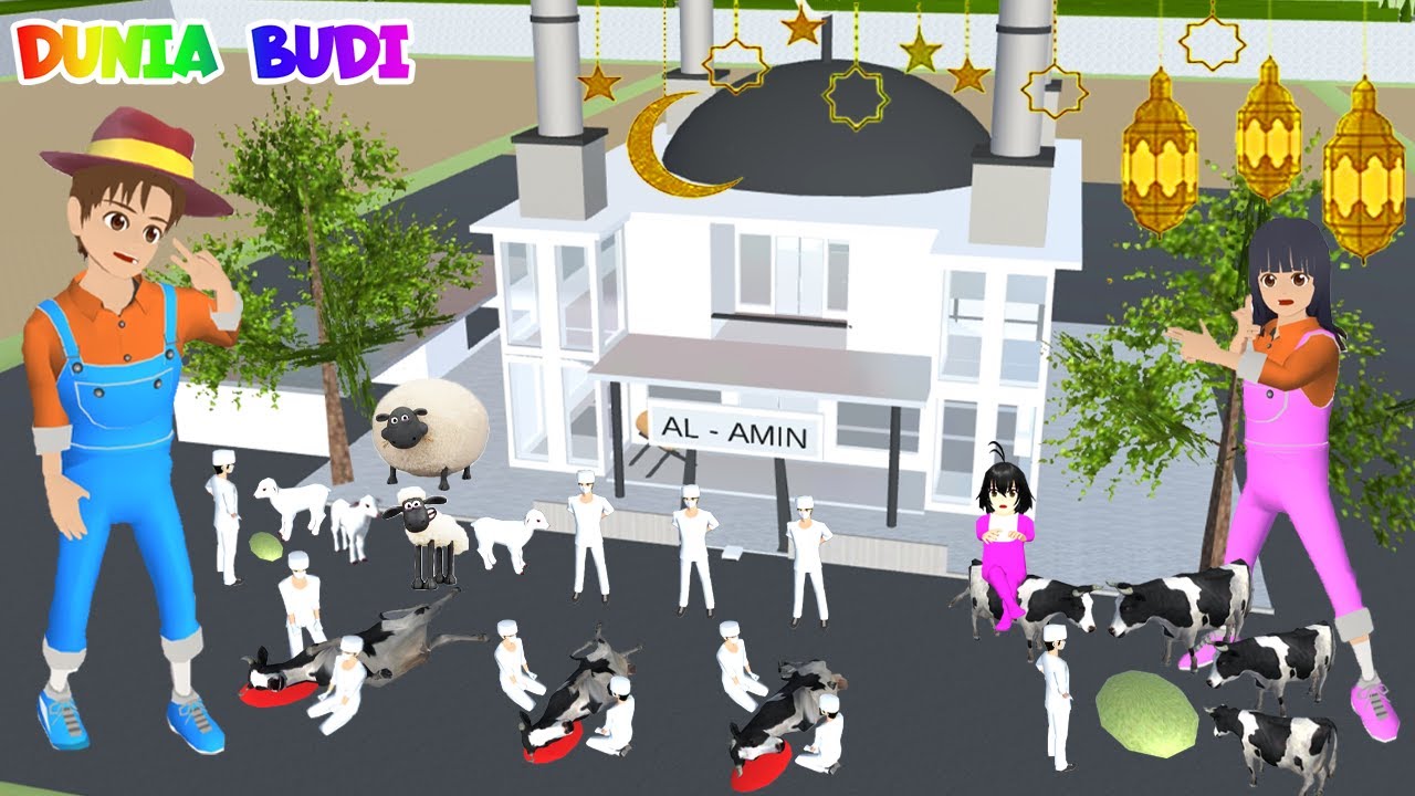 Yuta Mio Bantu Kumpulkan Dan Sembelih Sapi🐄 Kambing🐑Kurban Idul Adha | Sakura School Simulator