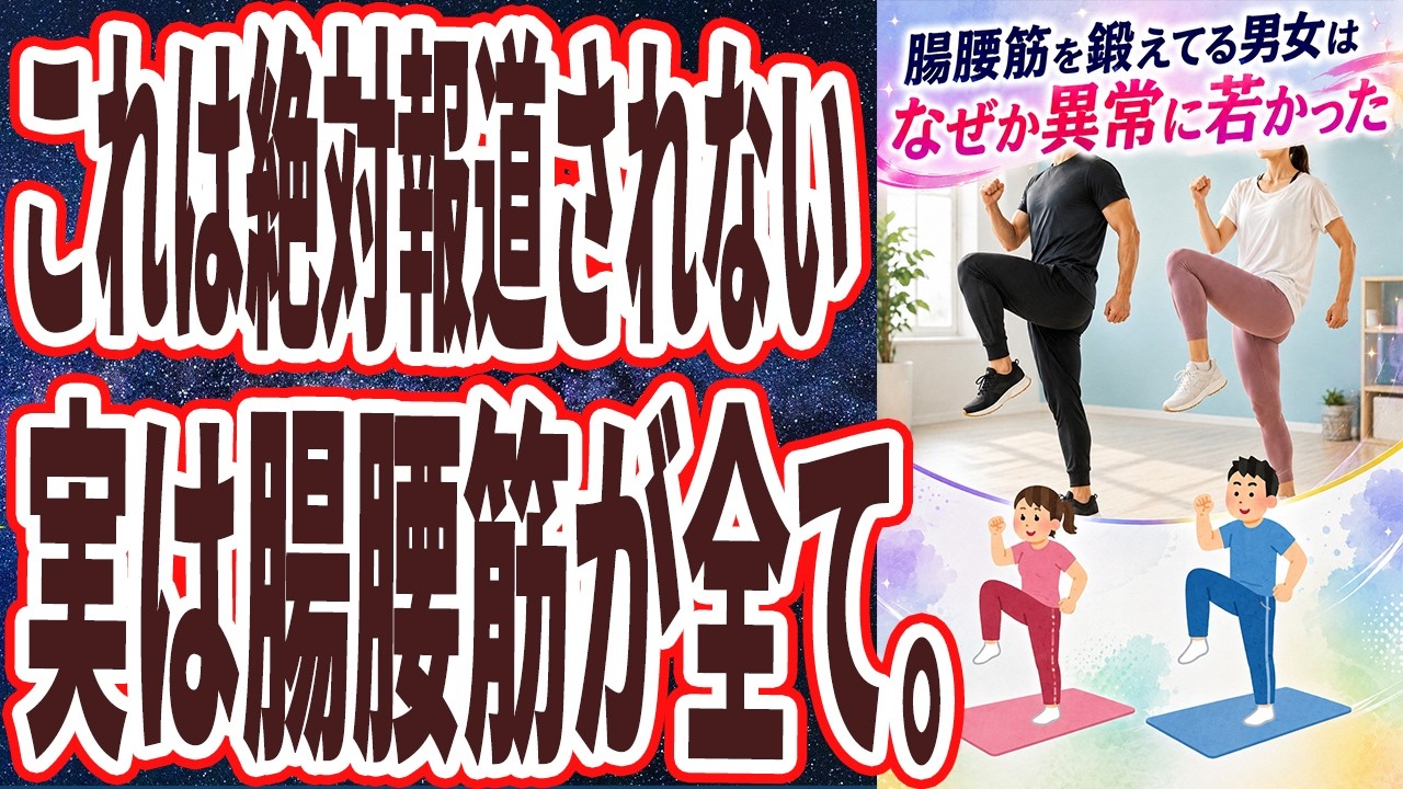 【なぜか報道されない！】「片方の脚を常に「4の字」にして寝ている人、5年後に大変なことになります...実は腸腰筋が全て。ココを鍛えている男女は　なぜか異常に若かった。」【本要約】