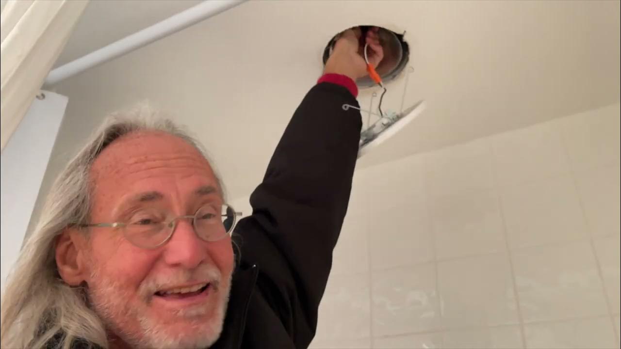 How to install a bathroom shower ceiling LED light YouTube