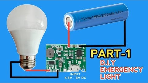 rechargeable portable diy emergency light using tp4056 module board || part-1