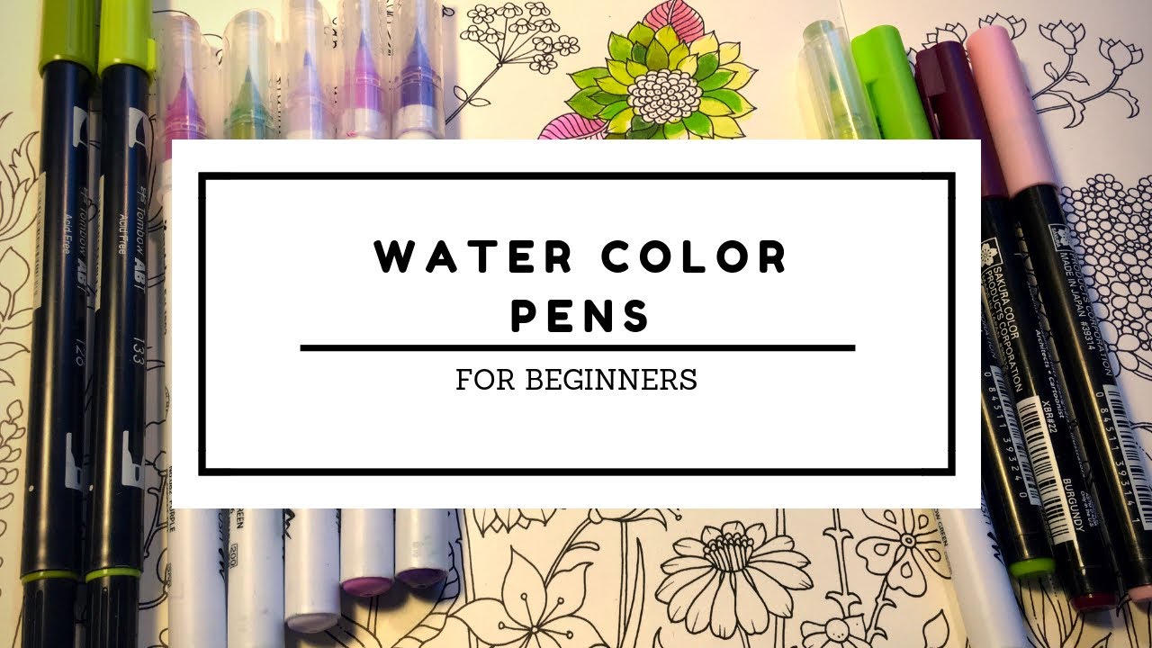 Watercolor pens in coloring books - for beginners 