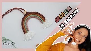 Como hacer un arcoiris con hilos en macrame paso a paso / diy macrame rainbow