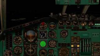 Tupolev 154 Night ILS Landing ULLI