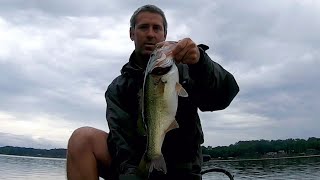Catching bass on buzz baits and swim jigs at Logan Martin lake mid May 2024