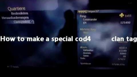 Easy way to make a special Cod4 clan tag on ps3