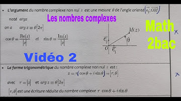les nombres complexes ....math de 2bac.....video2
