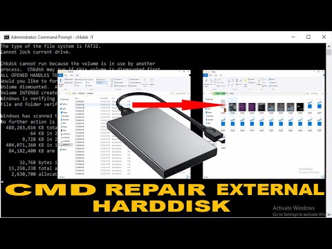 सीएमडी मरम्मत बाहरी हार्डडिस्क | FOUND.000 फ़ोल्डर से CHK फ़ाइल पुनर्प्राप्त करें