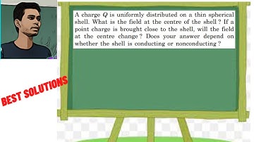 A charge Q is uniformly distribution on a thin spherical shell. What is the field at the centre of