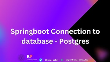 SpringBoot   Connection to database Postgres