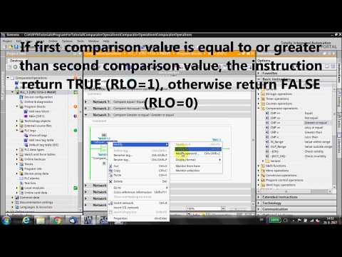 PLC programming tutorial TIA Portal - 6. Comparator operations (Part 1/1)