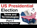 US Presidential Election - Important Terms and Terminologies of US elections explained #UPSC #IAS