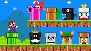 Mario DON’T FALL into The WRONG Custom Pipe All Bosses! | Game Animation