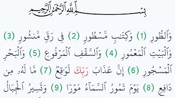 سورة الطور مكتوبة كاملة بالتشكيل بدون صوت