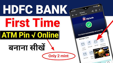 hdfc atm pin generate online | hdfc bank atm pin generate, hdfc my card