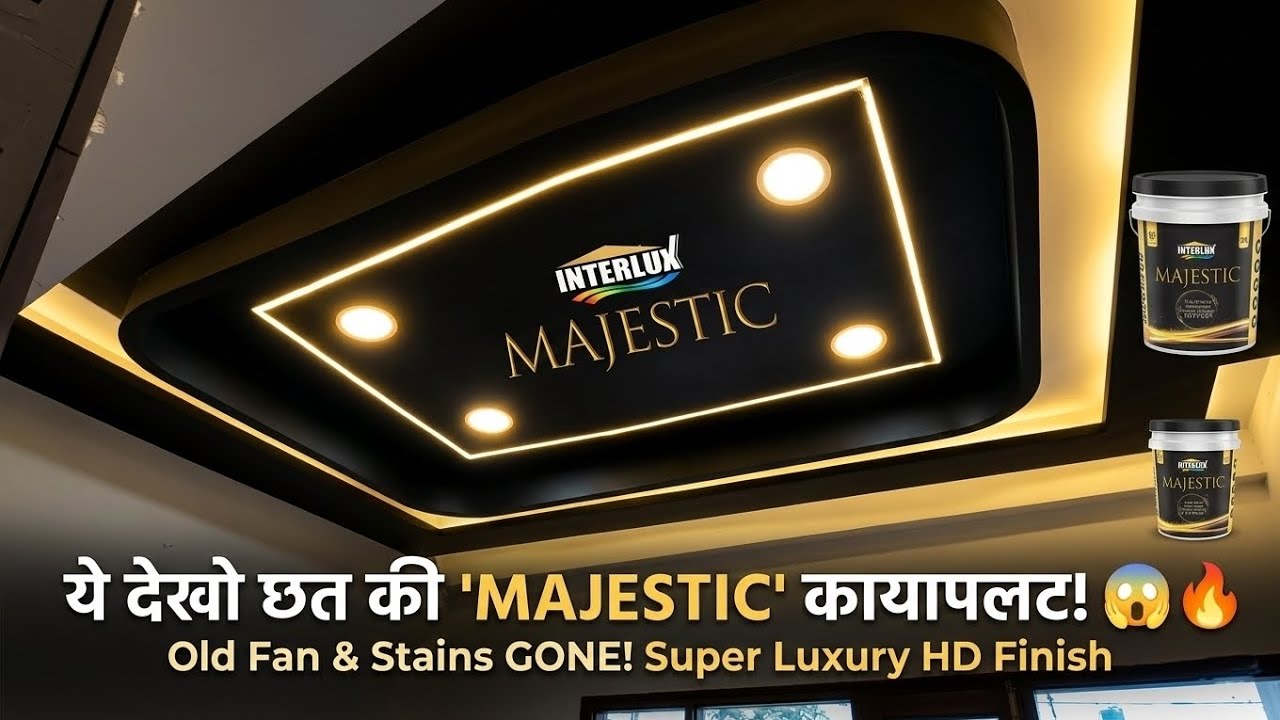 Majestic painter ki finishing chhat mein 🤔. Chhat ke liye sabse behtarin paint | painter video 