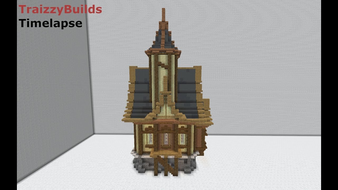Minecraft Timelapse medieval House [Advanced] | TraizzyBuilds - YouTube